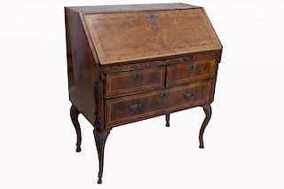 Continental 19th C. Inlaid Fall Front Desk