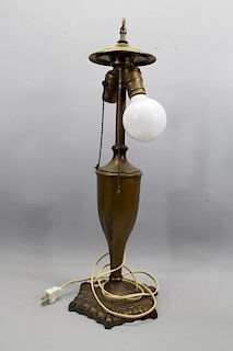 20th C. Bronze Lamp