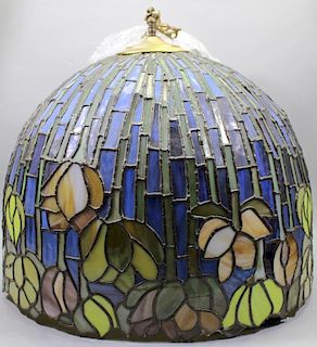 20th C. Faux Leaded Glass Lamp Shade