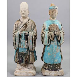 (2) Chinese Ming Dynasty Figures