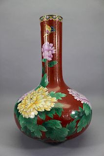 Chinese Cloisonne Pear Shaped Vase