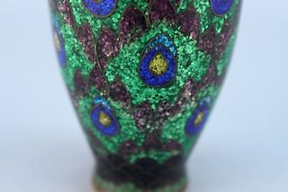 Japanese Gilt Cloisonne Enameled Vase