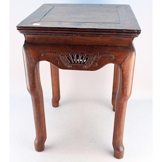 Signed Antique Carved Chinese Side Table