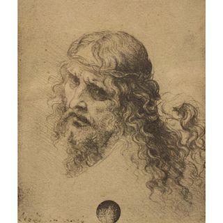 After Leonardo Da Vinci, Etching of Jesus