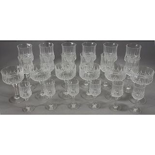 (24) Piece Crystal D'Arques Glassware Collection