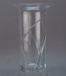 Signed Tiffany & Co. Swirl Vase