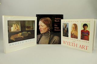 (3) Andrew Wyeth Art Reference Books