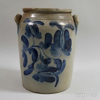 Cobalt-decorated Stoneware Churn