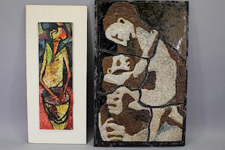(2) Modern Abstract Plaques