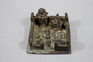 Diminutive Antique Bronze Figural Hindu Sculpture