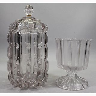 (2) Vintage Glass Candy Dishes