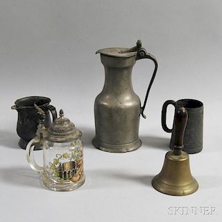 Five Pewter and Brass Items