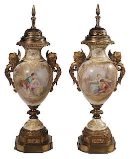 Pair S&#233;vres Style  Louis XV Style