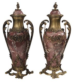 Pair Louis XV Style Bronze and