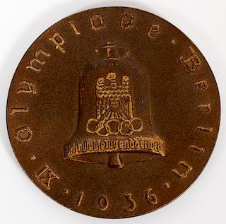 1936 OLYMPICS BRONZE PARTICIPATION TABLE MEDAL