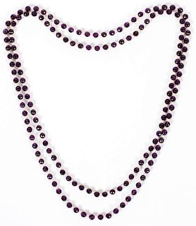 NATURAL AMETHYST AND PEARL NECKLACES 2 PIECES