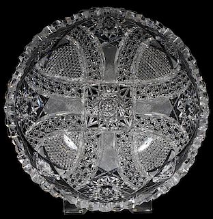 TUTHILL BRILLIANT PERIOD CUT GLASS BOWL C. 1900