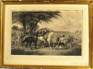 Framed Knoedler & Co. Hand-colored Engraving of Washington