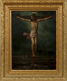 OIL ON CANVAS CRUCIFIXION OF CHRIST