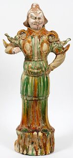 CHINESE ROOF TILE TERRA COTTA FIGURE