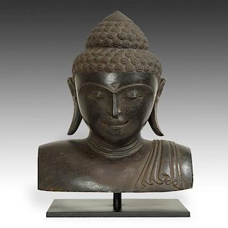 Indonesian Carved Stone Buddha Head