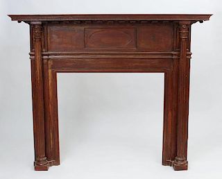 Federal Style Stained Oak Mantle