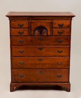 Chippendale Cherry Tall Chest of Drawers