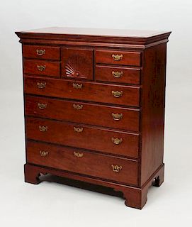 Chippendale Cherry Tall Chest of Drawers
