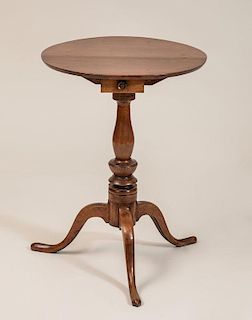 Chippendale Walnut and Mahogany Tripod Table