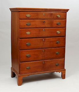 Chippendale Maple Tall Chest of Drawers