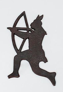 Reproduction Cast-Iron Native American with Bow and Arrow