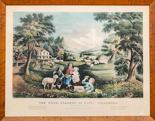 Currier & Ives, Publishers: The Four Seasons of Life: Childhood; Youth; Middle Age; and Old Age
