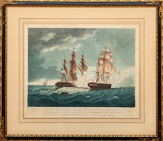 After Thomas Buttersworth (c. 1768-1842), by Joseph Jeakes: The American United States Frigate President