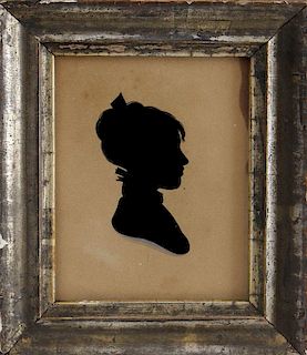 Attributed to J. Thomason (fl. c. 1786-1800) and Attributed to John Miers (1758-1821): Two Silhouette Portraits of Ladies