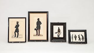 Miscellaneous Group of Four Full-Length Silhouettes