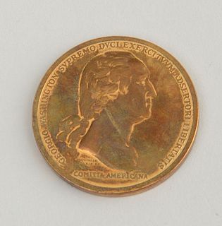 George Washington Gilt-Metal Medallion, After Duvivier