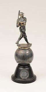 Spalding & Bros. Silver-Plated Figural Baseball Trophy, Y.M.C.A. Industrial Baseball League, Won by A.H.R. Co., 1926