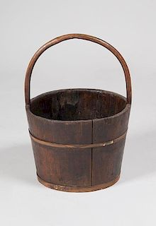 English Stained Oak Peat Bucket