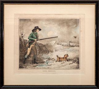 After George Morland (1763-1804), by C. Cotton: Snipe Shooting