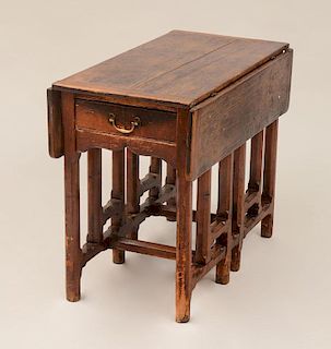Provincial Pine and Elm Gate-Leg Table