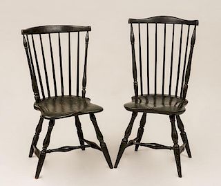 Two Painted Windsor Chairs, Pennsylvania