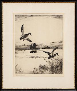 Frank Weston Benson (1862-1951): Two Black Ducks