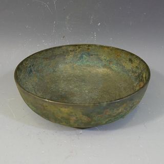 ANTIQUE CHINESE BRONZE BOWL - TANG DYNASTY 中国古代铜碗，唐代