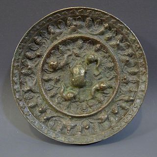 ANTIQUE CHINESE BRONZE MIRROR - TANG DYNASTY 中国古代铜镜，唐代