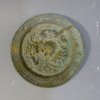 ANTIQUE CHINESE BRONZE MIRROR - TANG DYNASTY 中国古代铜镜，唐代