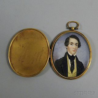 Cased Portrait Miniature of a Gentleman