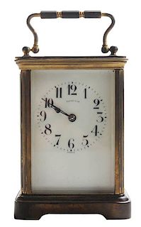 Tiffany &#38; Co. Brass Carriage Clock