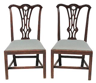 Pair Period Chippendale Carved