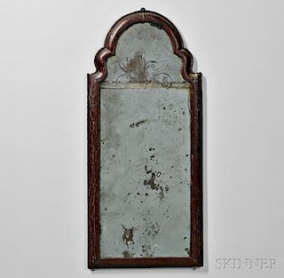 Red/Brown-painted Mirror