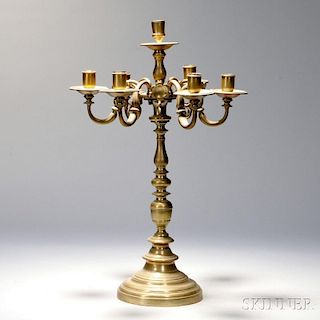 Seven-light Brass Candelabra